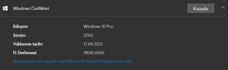 Windows Kaç Olduğu Nasıl Anlaşılır için yöntem 3 sonucunda karşınıza çıkacak ekran