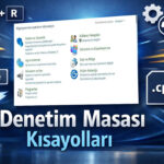 Denetim Masası kısayolları Windows 10 ve Windows 11