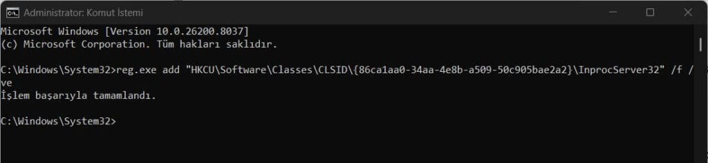 CMD'de komut çalıştırma ve işlem sonucu görme